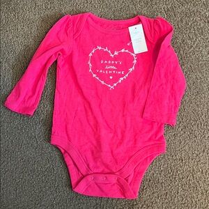 GAP Pink Heart Baby Bodysuit